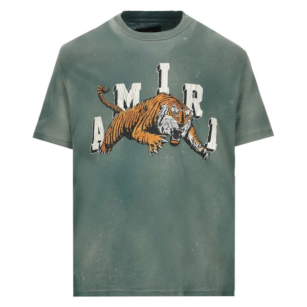 Amiri Vintage Cheetah Logo Green T-Shirt XL